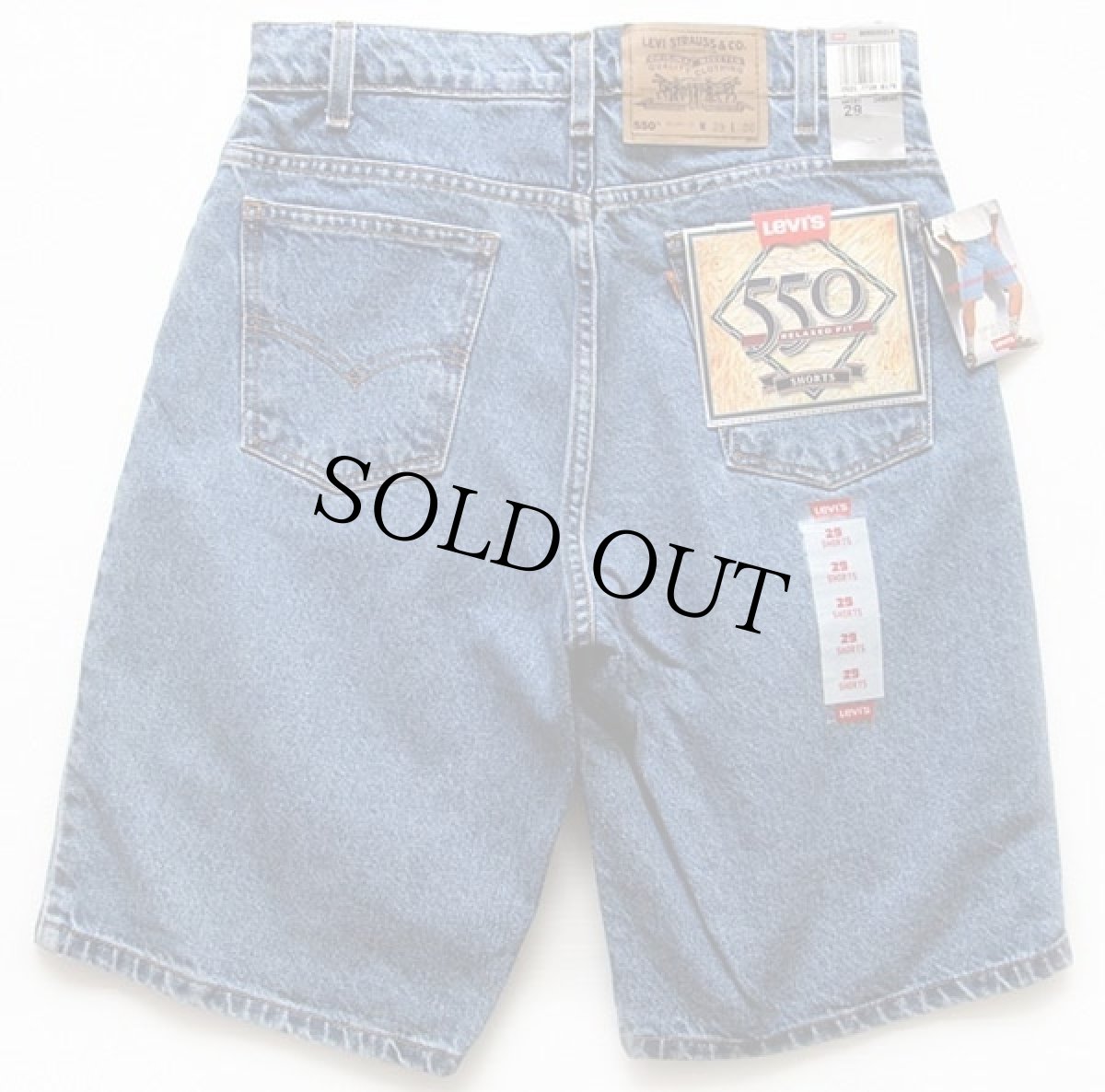 画像1: デッドストック★90s Levi'sリーバイス 550 RELAXED FIT デニム ショートパンツ w29★ショーツ (1)