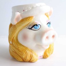 画像1: 80s MISS PIGGY ミスピギー セラミック マグカップ (1)