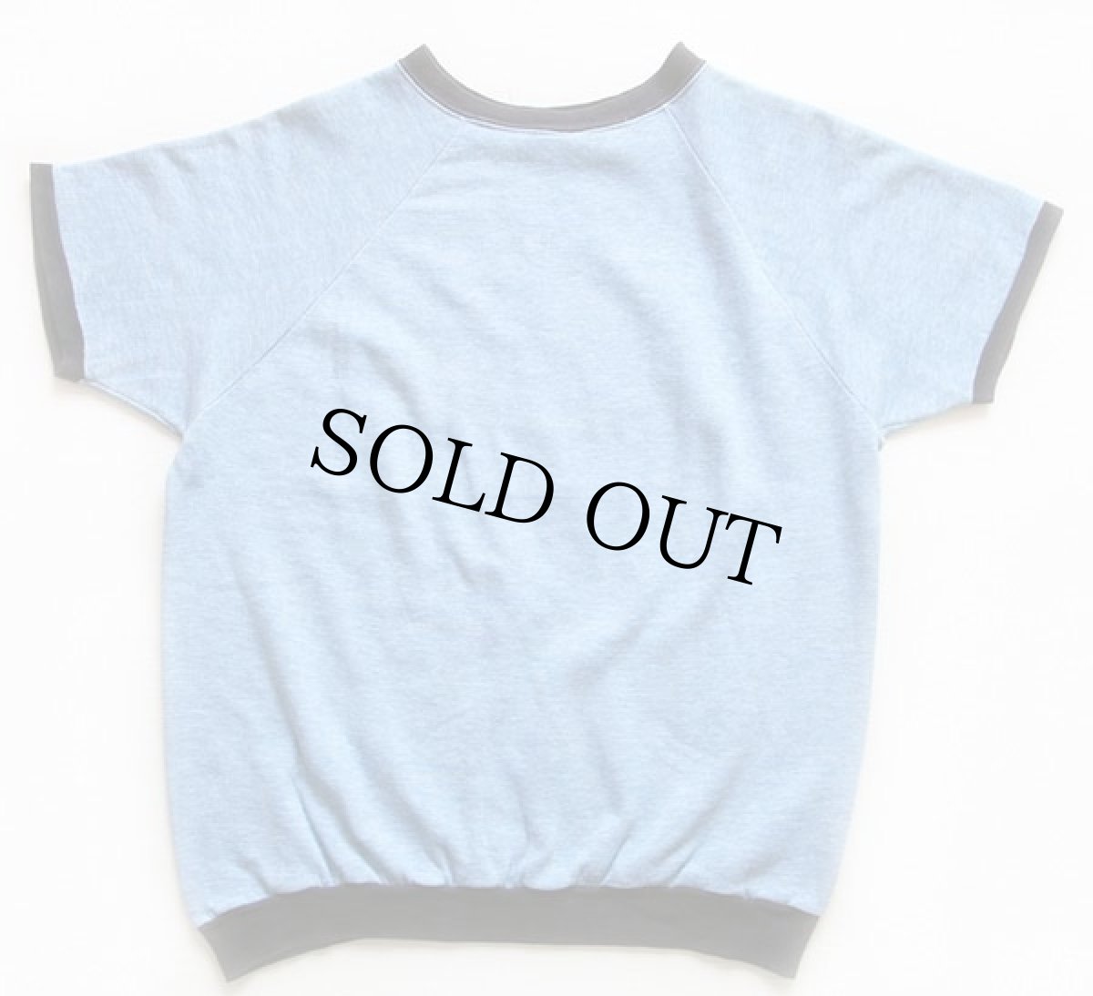 画像2: 70s Budweiserバドワイザー 染み込みプリント 半袖スウェット 杢ブルー (2)