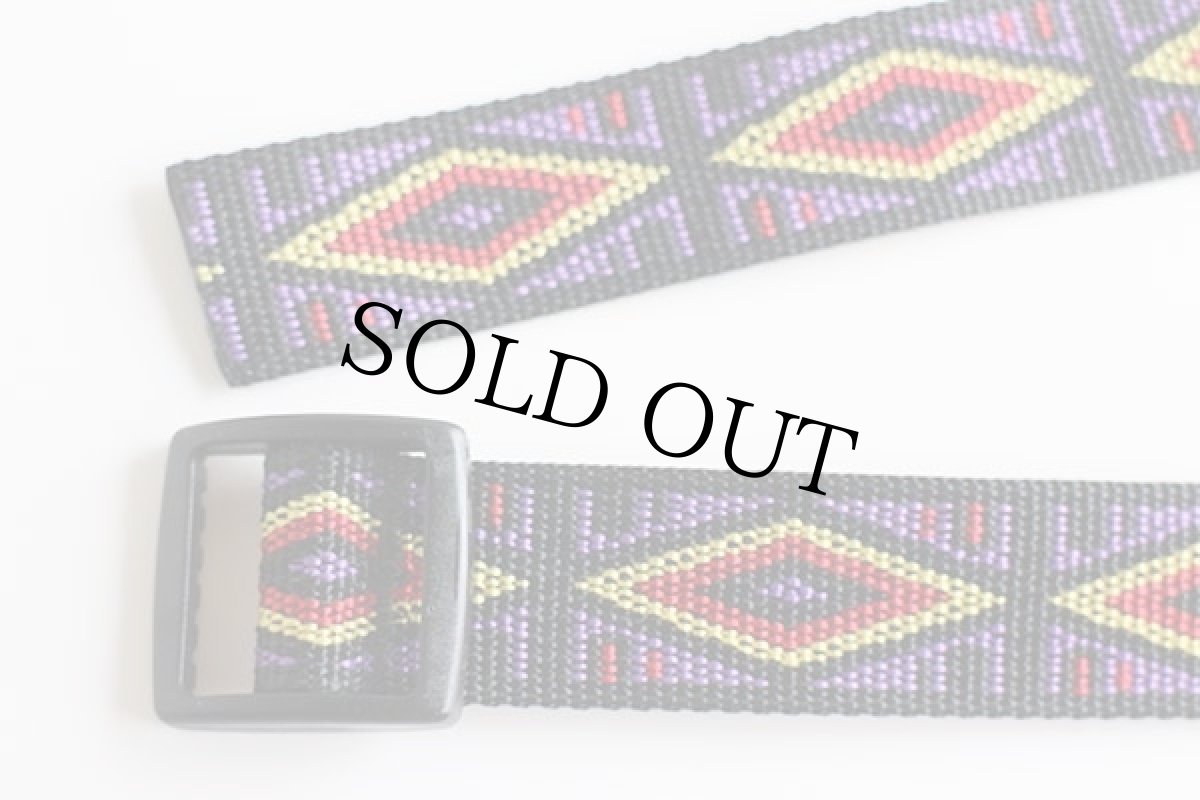 画像2: USA製 BISON DESIGNS 総柄 ナイロン ウェブベルト キッズL (2)