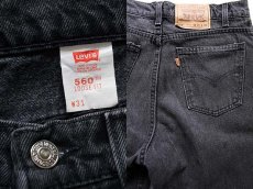 画像3: 90s USA製 Levi'sリーバイス 560 LOOSE FIT ブラックデニム ショートパンツ w31★ショーツ (3)