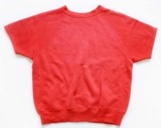 画像2: 60s UNKNOWN 無地 コットン 半袖スウェット 赤★ブランク (2)