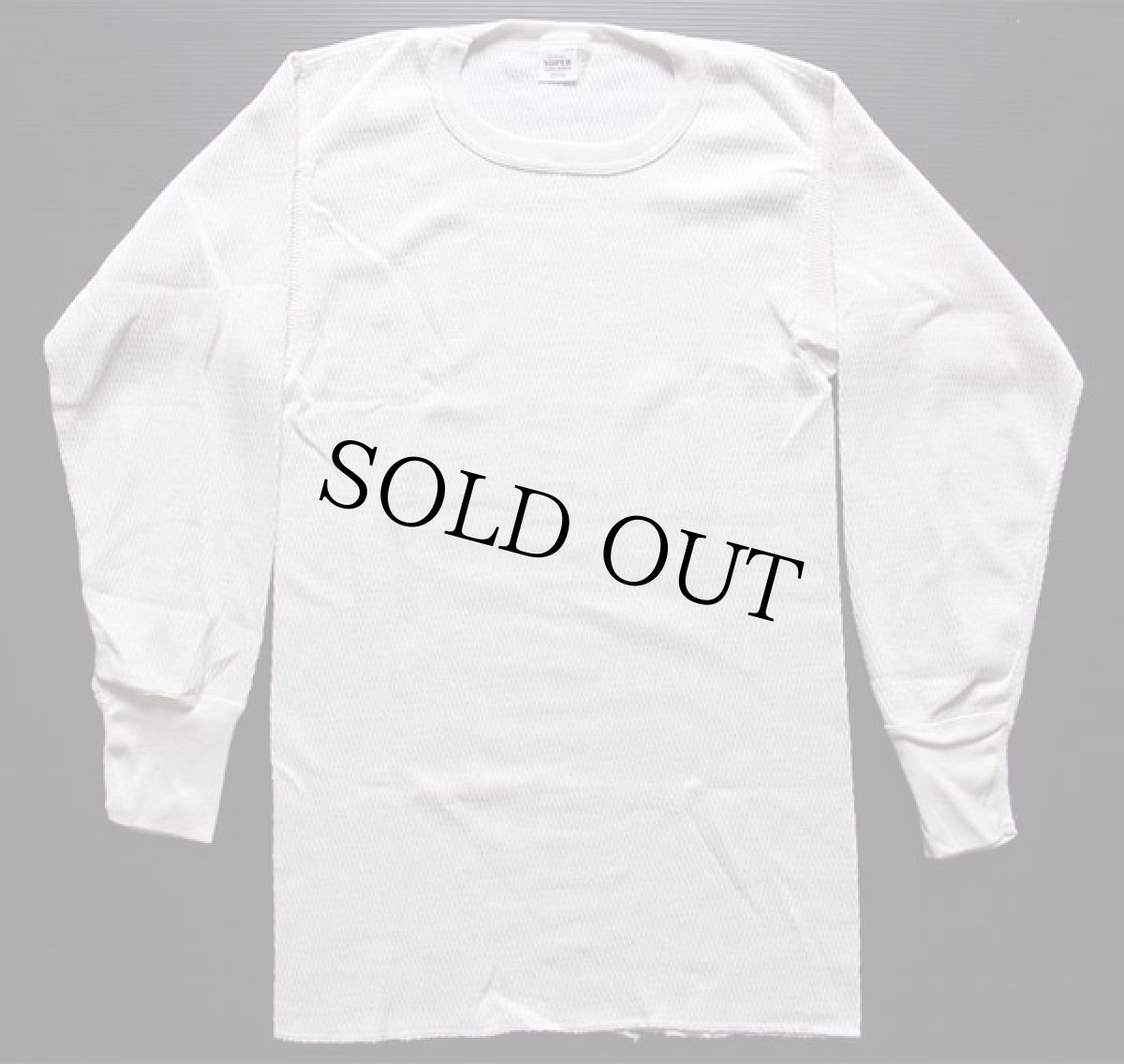 画像2: デッドストック★90s USA製 J.E.MORGAN サーマルシャツ ナチュラル L (2)