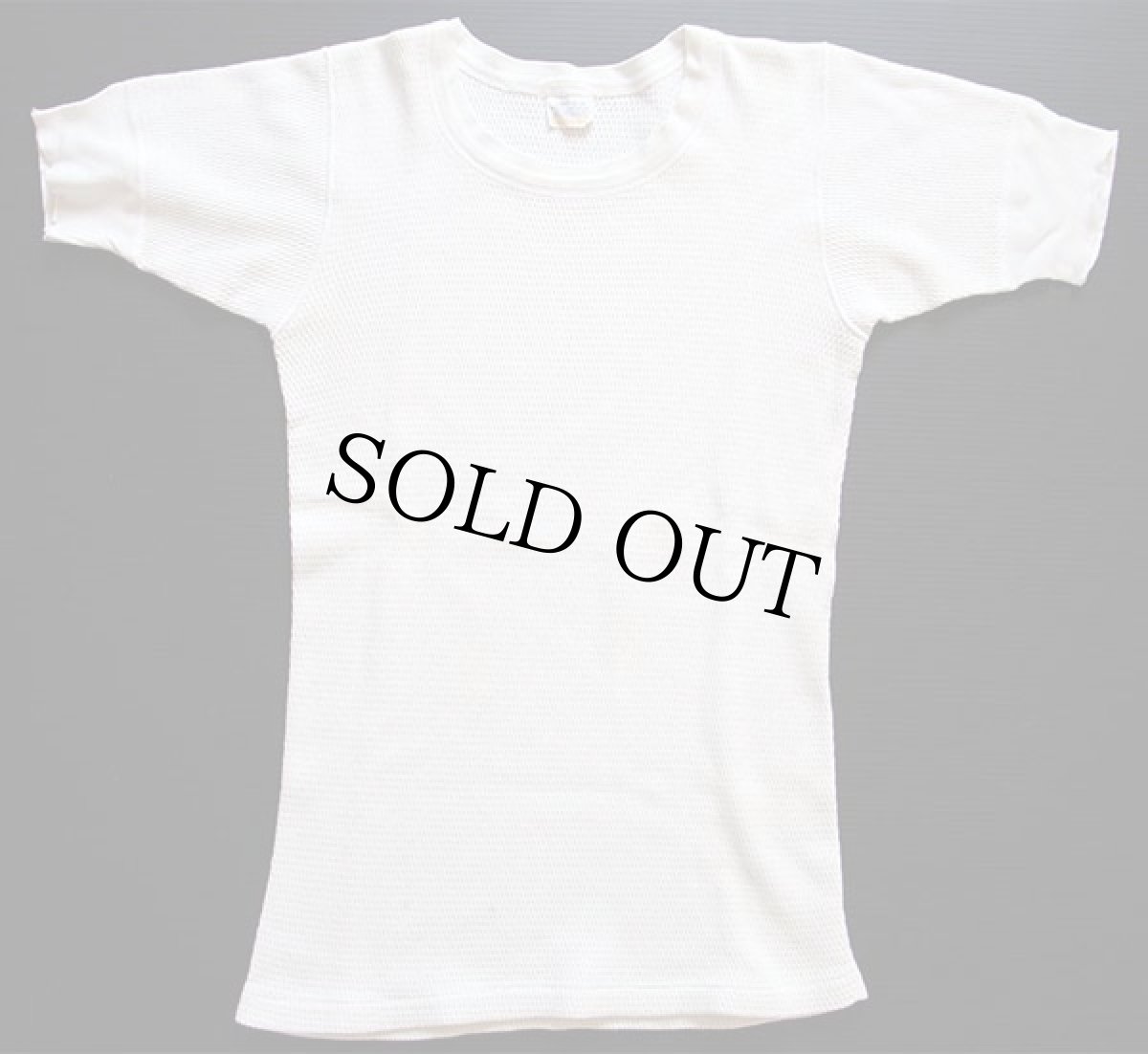 画像2: 70s Sears 半袖サーマルシャツ ナチュラル L (2)