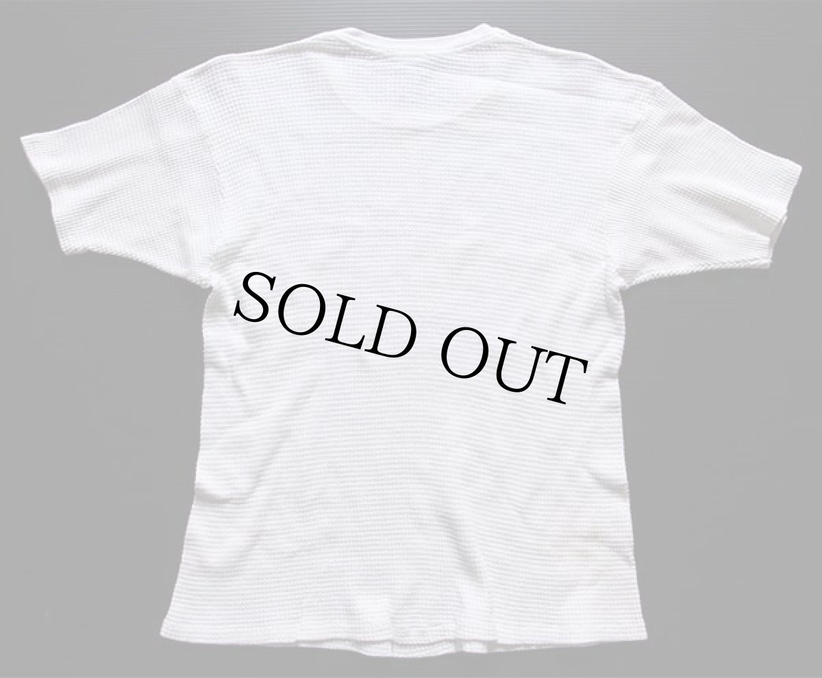 画像2: 70s USA製 FRUIT OF THE LOOM コットン 半袖サーマルシャツ ナチュラル XL (2)