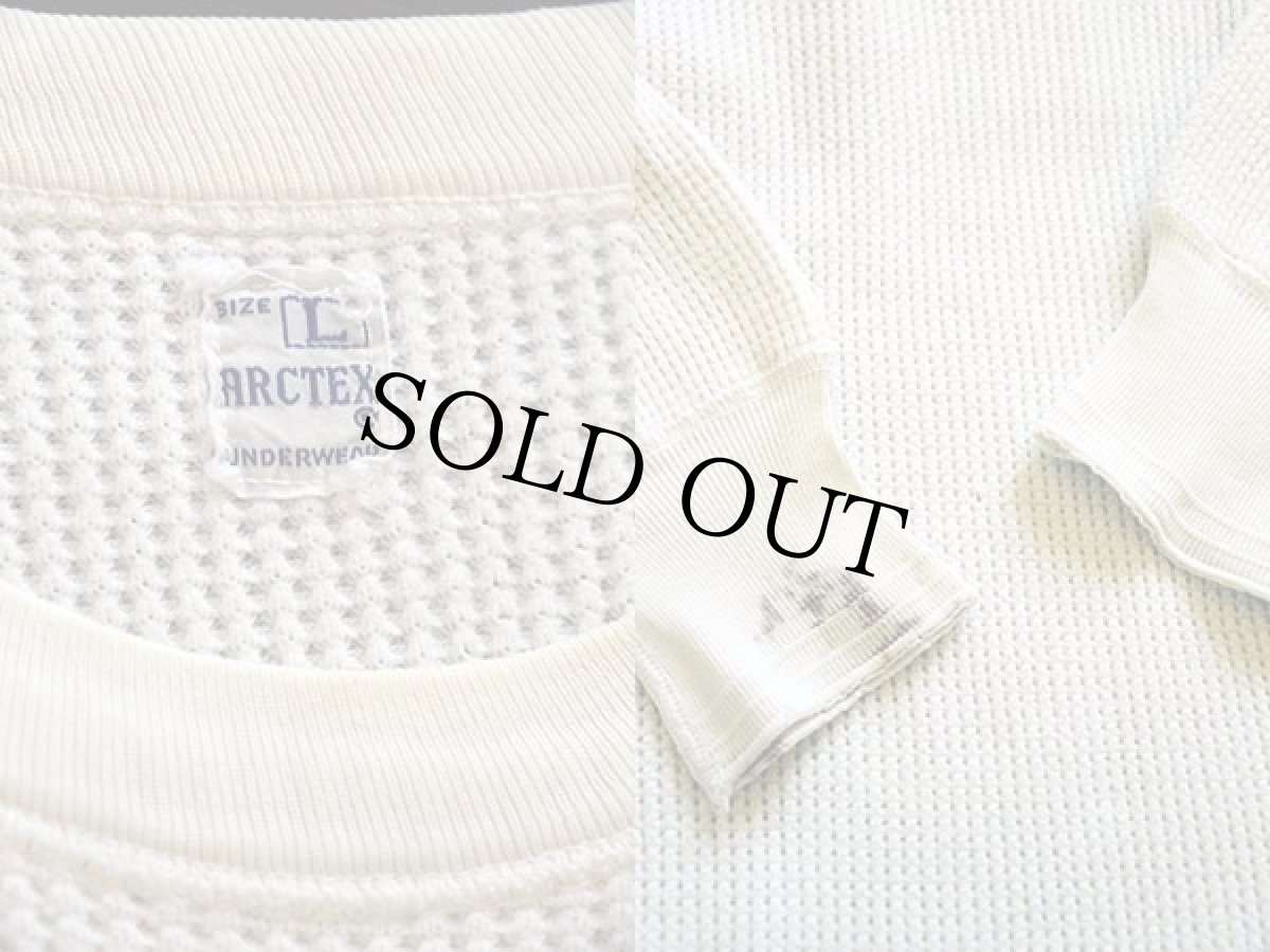 画像3: 50s ARCTEX コットン サーマルシャツ ナチュラル L (3)