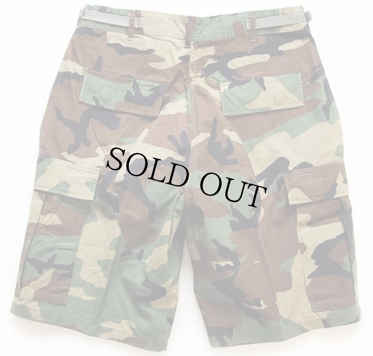 画像2: 90s 米軍 U.S.ARMY ウッドランドカモ カーゴ ショートパンツ カスタム M★ショーツ (2)