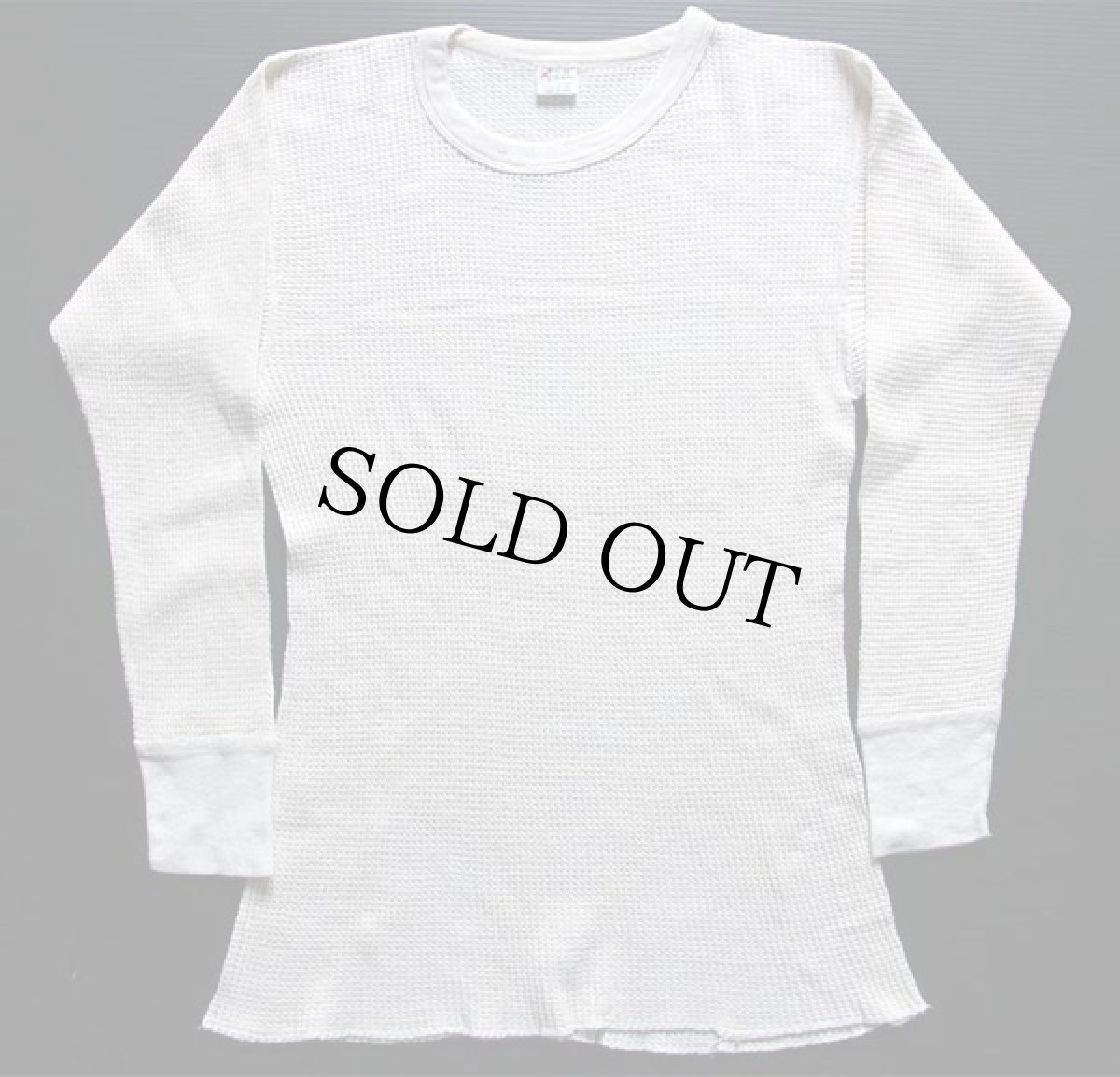 画像2: 70s Kmart コットン サーマルシャツ ナチュラル M (2)