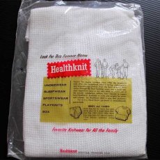 画像2: デッドストック★60s USA製 Healthknit コットン サーマルシャツ 白 ボーイズ18 (2)