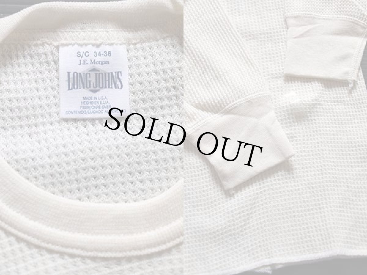 画像3: デッドストック★90s USA製 J.E.MORGAN サーマルシャツ ナチュラル S (3)