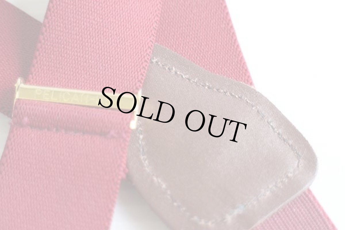 画像3: PELICAN USA 無地 ボタンタブ式 サスペンダー バーガンディ★1107 (3)