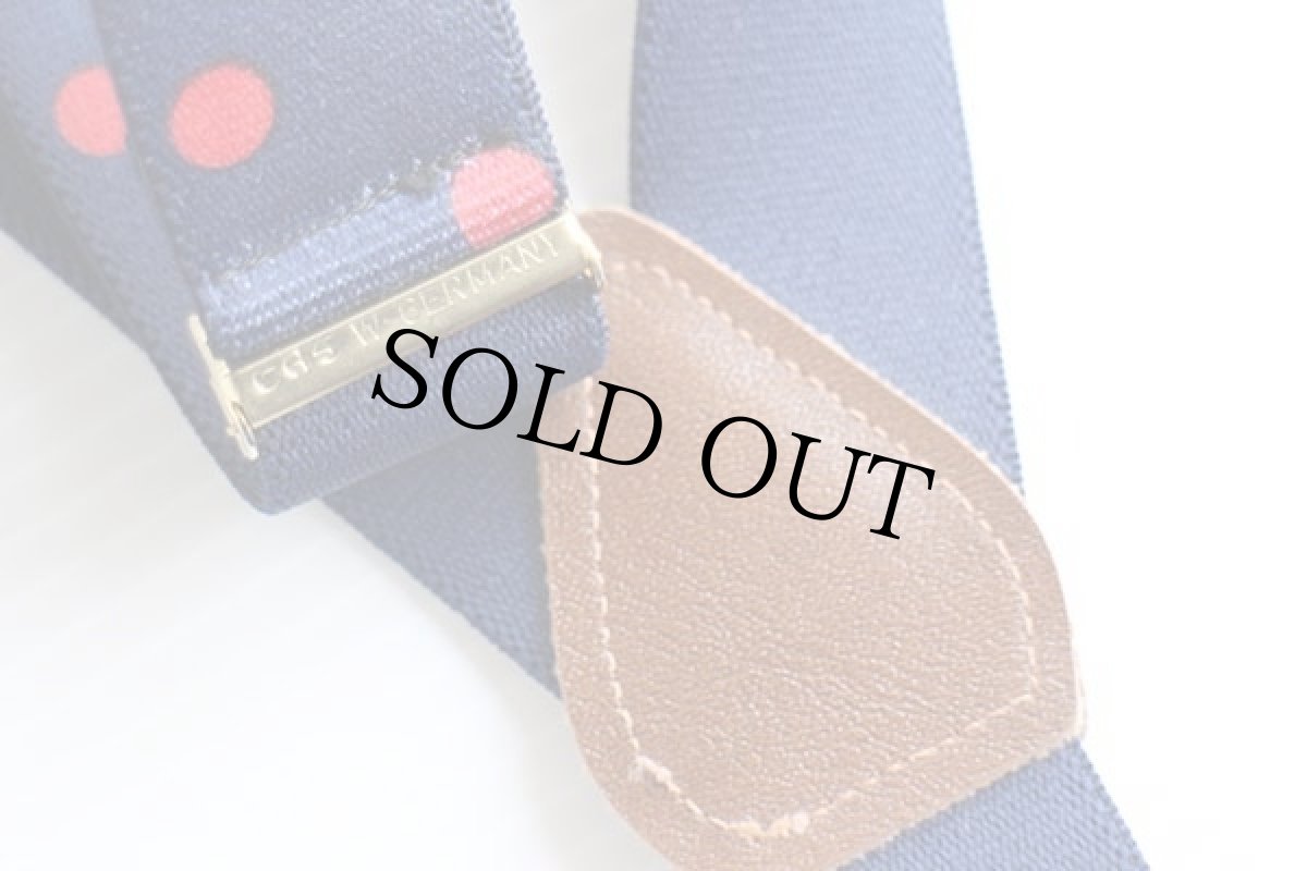 画像3: CAS W-GERMANY ドット柄 ボタンタブ式 サスペンダー 紺×赤★146 (3)