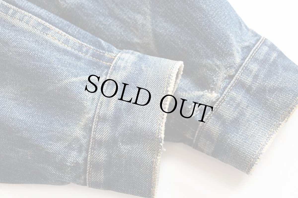 画像9: 60s USA製 LEVI'Sリーバイス 557 ハンドペイント デニムジャケット★3rd サード (9)
