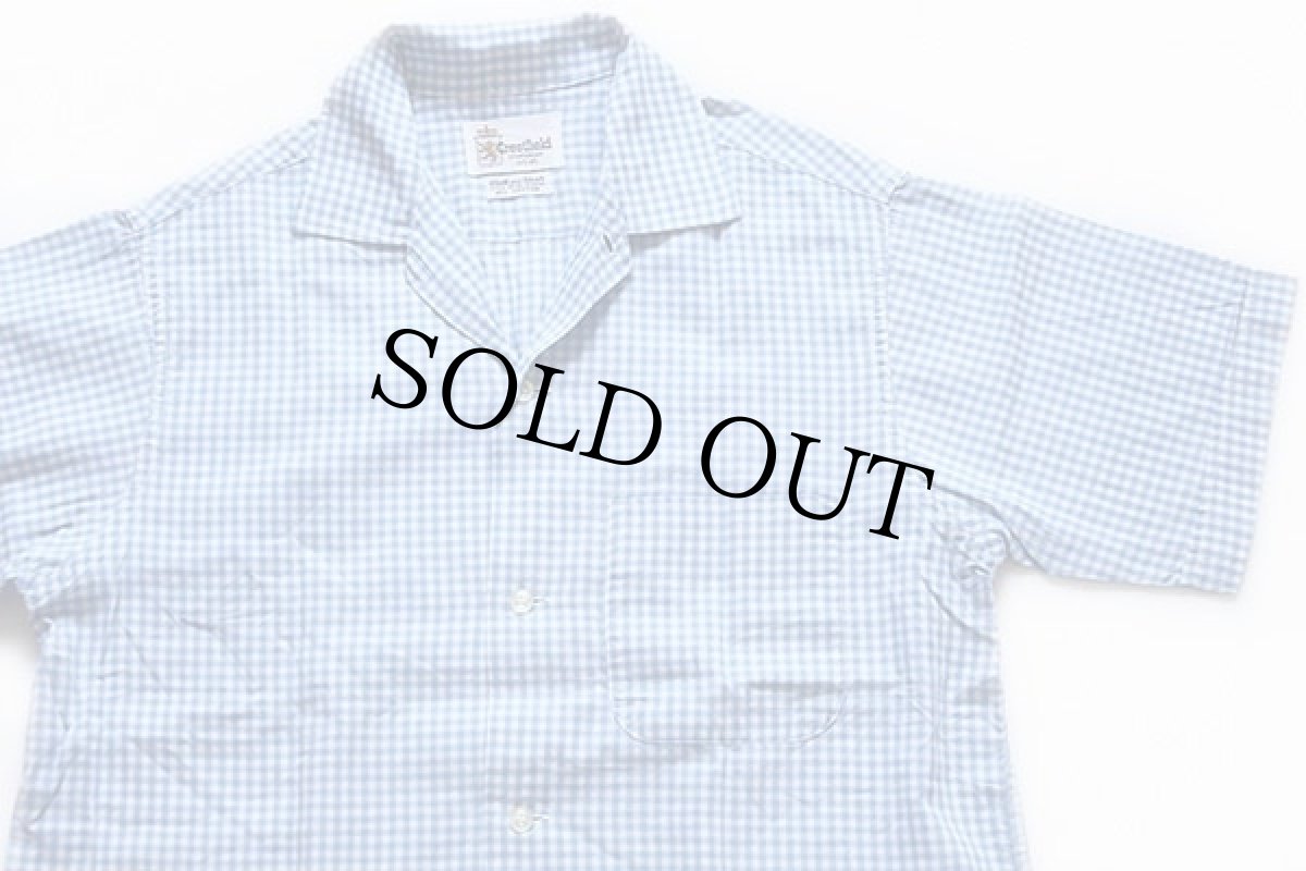 画像3: 60s Crestfield ギンガムチェック 半袖 コットンシャツ 水色×白 S (3)