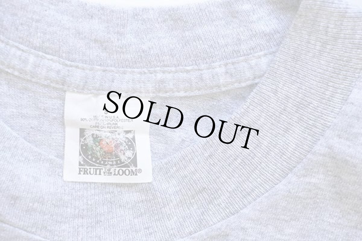 画像3: 90s USA製 FRUIT OF THE LOOM 無地 ポケットTシャツ 杢グレー S (3)