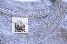 画像3: 90s USA製 FRUIT OF THE LOOM 無地 ポケットTシャツ 杢グレー S (3)