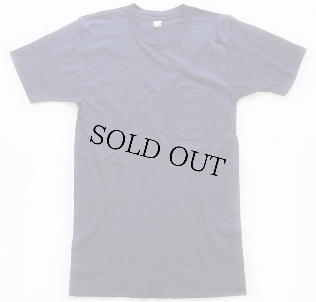 画像2: 80s USA製 FRUIT OF THE LOOM 無地 コットン ポケットTシャツ 紺 S (2)