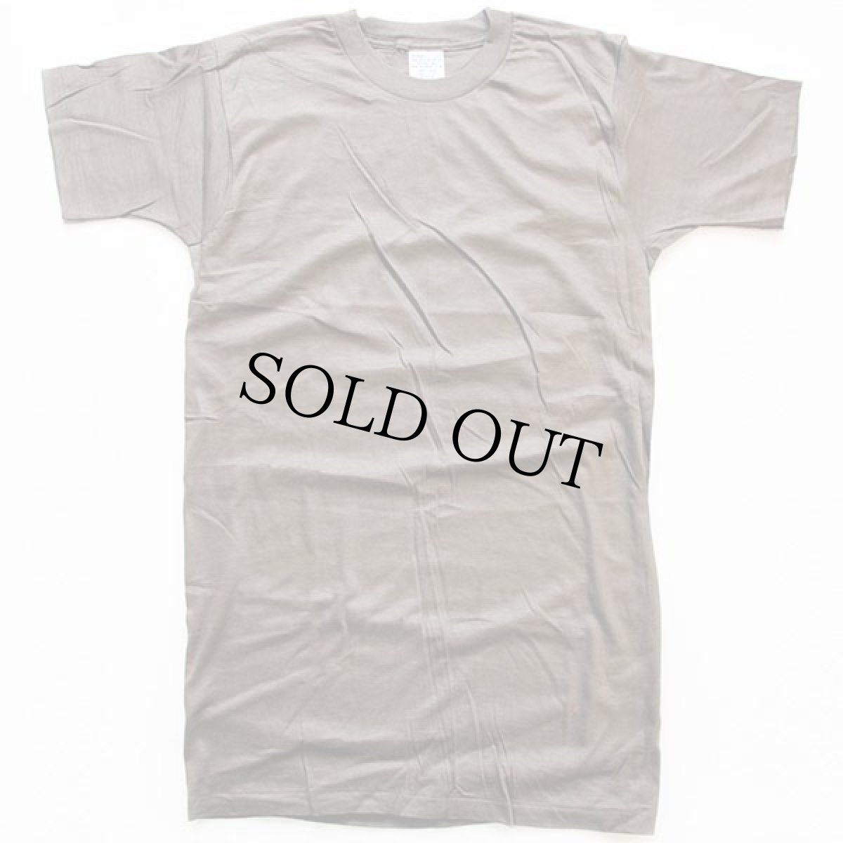 画像2: デッドストック★80s 米軍 無地 コットンTシャツ 茶 S (2)