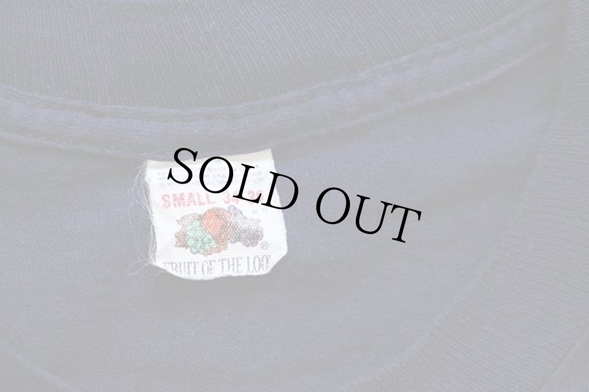 画像3: 80s USA製 FRUIT OF THE LOOM 無地 コットン ポケットTシャツ 紺 S (3)