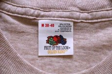画像3: デッドストック★90s FRUIT OF THE LOOM 無地 ポケットTシャツ 杢ベージュ M (3)