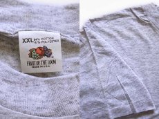 画像3: デッドストック★90s USA製 FRUIT OF THE LOOM 無地 ポケットTシャツ 杢グレー XXL (3)