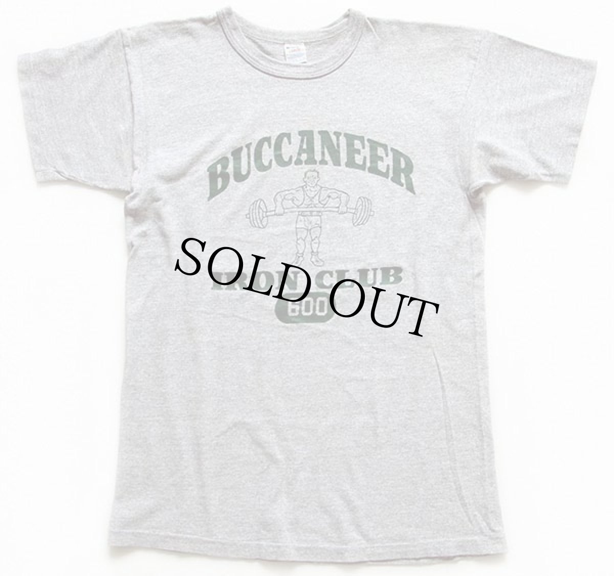 画像2: 80s USA製 Championチャンピオン BUCCANEER IRON CLUB 88/12 Tシャツ 杢グレー L (2)