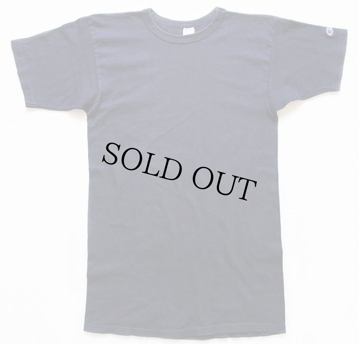 画像2: 80s USA製 Championチャンピオン 無地 目無し バインダーネック コットンTシャツ 紺 M (2)