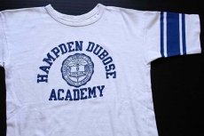 画像1: 70s USA製 Championチャンピオン HAMPDEN DUBOSE ACADEMY コットン フットボールTシャツ 白 XL (1)