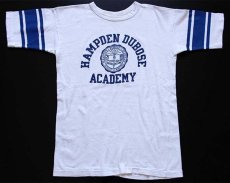 画像2: 70s USA製 Championチャンピオン HAMPDEN DUBOSE ACADEMY コットン フットボールTシャツ 白 XL (2)