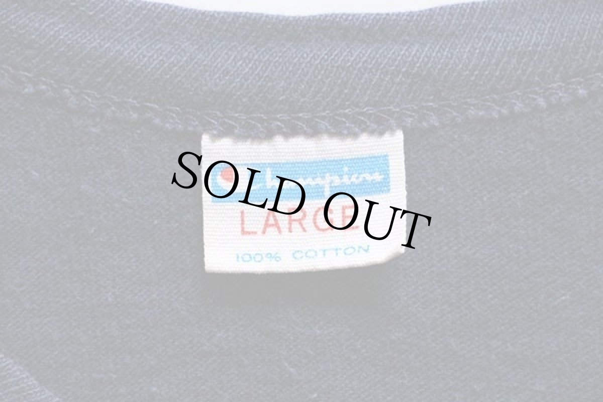 画像4: 70s USA製 Championチャンピオン U OF W EAU CLAIRE 74 ナンバリング コットン フットボールTシャツ 紺 L (4)