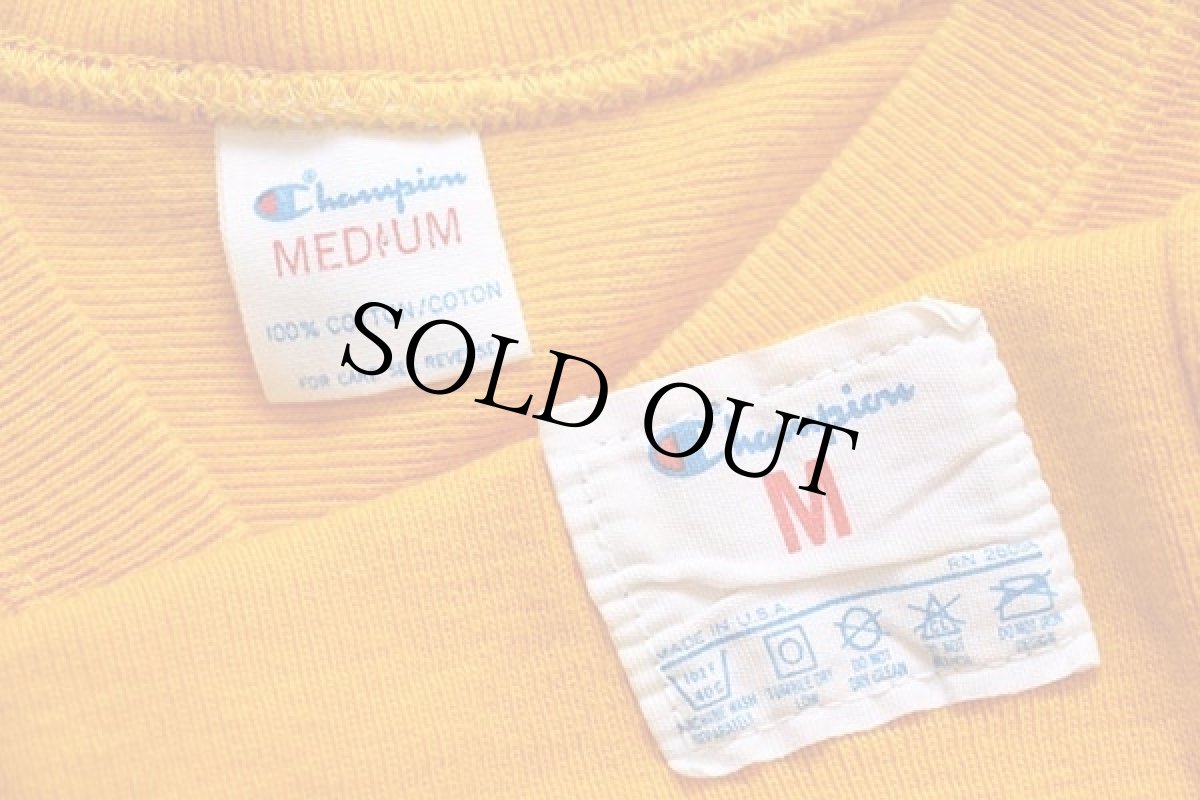 画像4: 80s USA製 Championチャンピオン MINNESOTA コットン フットボールTシャツ マスタード M (4)