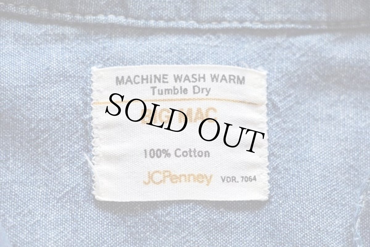 画像4: 70s JCPenney BIGMACビッグマック 半袖 コットン シャンブレーシャツ (4)