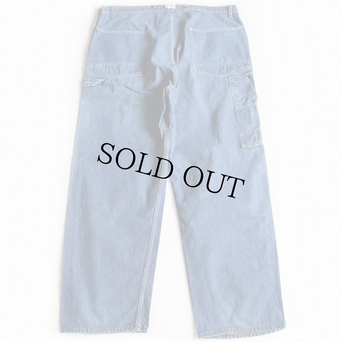 画像2: 50s OSHKOSH B'GOSH リメイク インディゴ デニム ペインターパンツ w42 (2)