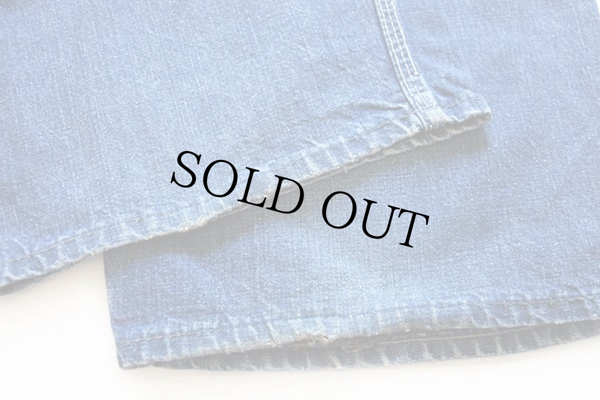 画像9: 50s OSHKOSH B'GOSH リメイク インディゴ デニム ペインターパンツ w42 (9)