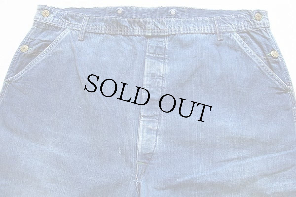 画像4: 50s OSHKOSH B'GOSH リメイク インディゴ デニム ペインターパンツ w42 (4)