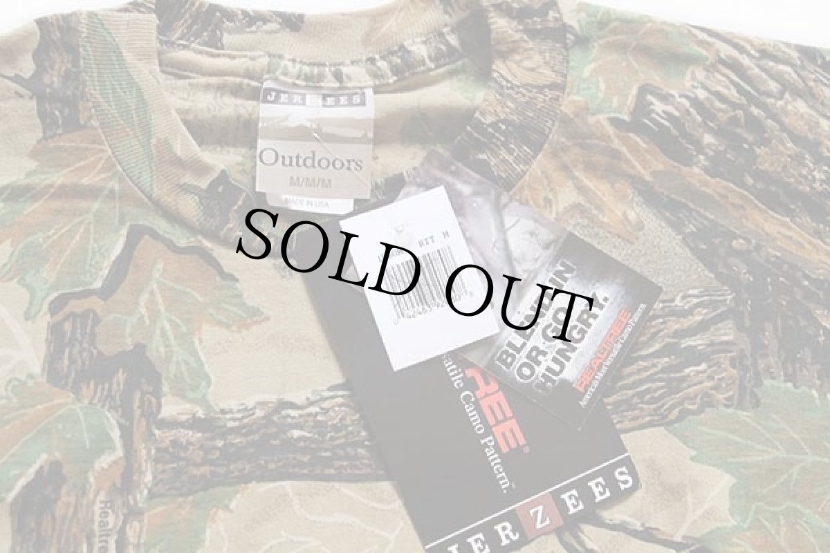 画像3: デッドストック★USA製 JERZEES Outdoors リアルツリーカモ コットンTシャツ M (3)