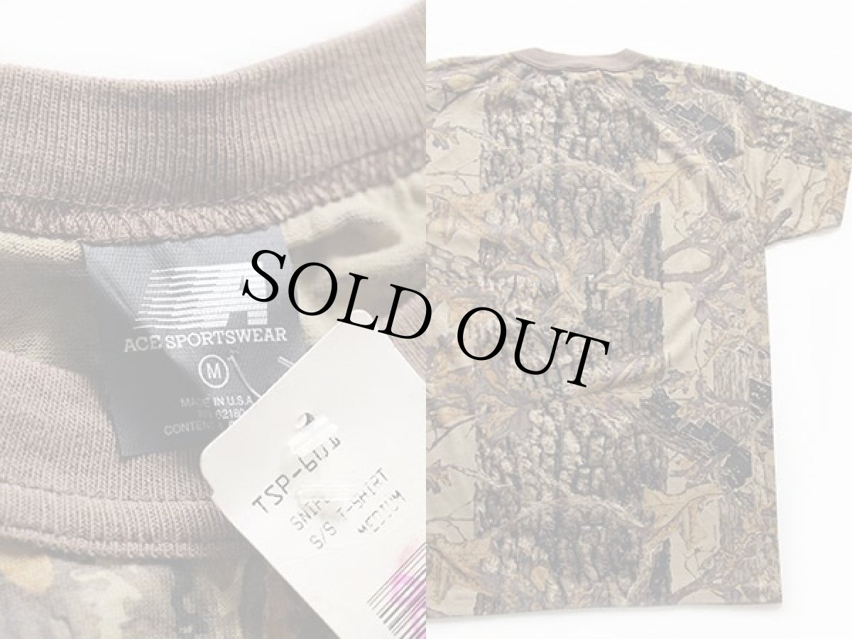 画像3: デッドストック★80s USA製 ACE SPORTSWEAR スナイパーカモ ポケットTシャツ M (3)