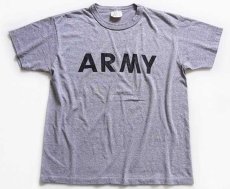 画像2: 90s 米軍 ARMY PFU Tシャツ 杢グレー S (2)