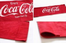 画像4: ビンテージ Coca-Colaコカコーラ ロゴ コットン キャンバス ディレクターズチェア 背もたれ (4)