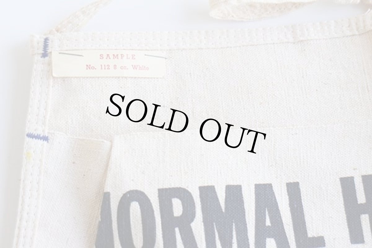 画像3: デッドストック★ビンテージ NORMAL HARDWARE CO. キャンバス ワークエプロン 生成り (3)