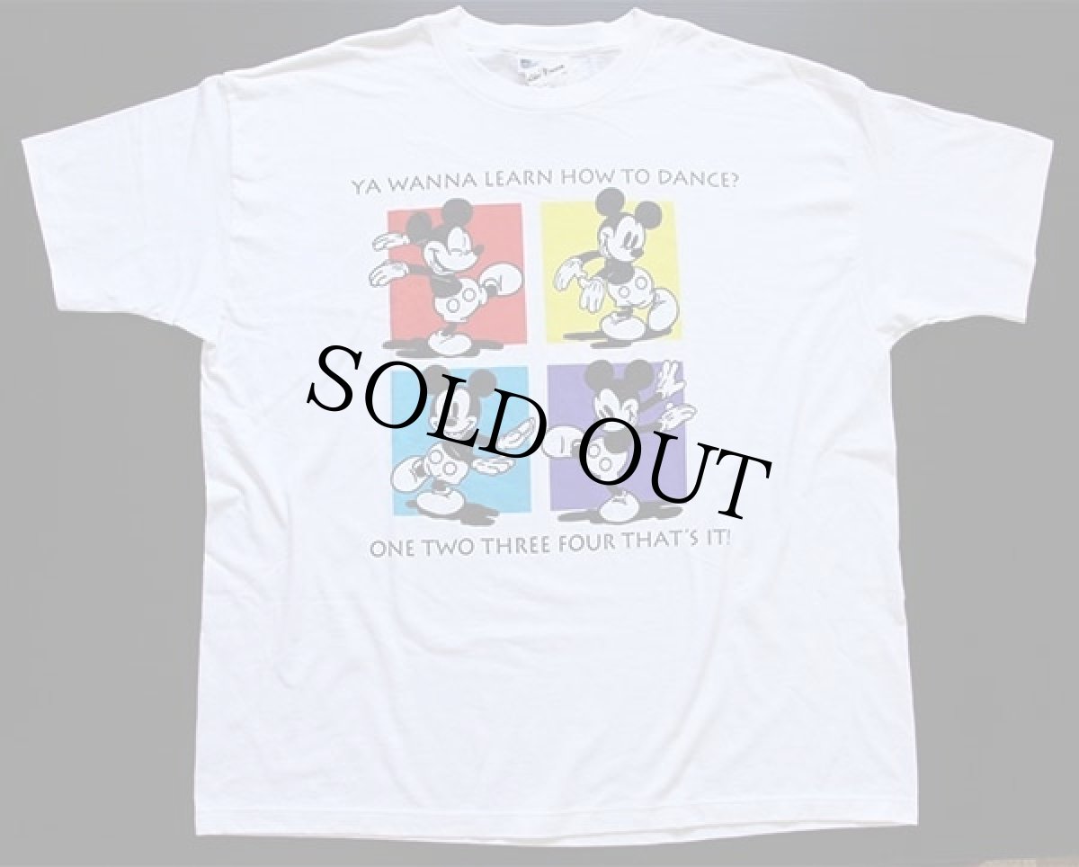 画像2: デッドストック★90s USA製 More't ミッキー マウス コットンTシャツ 白 特大 (2)