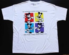 画像2: デッドストック★90s USA製 More't ミッキー マウス コットンTシャツ 白 特大 (2)