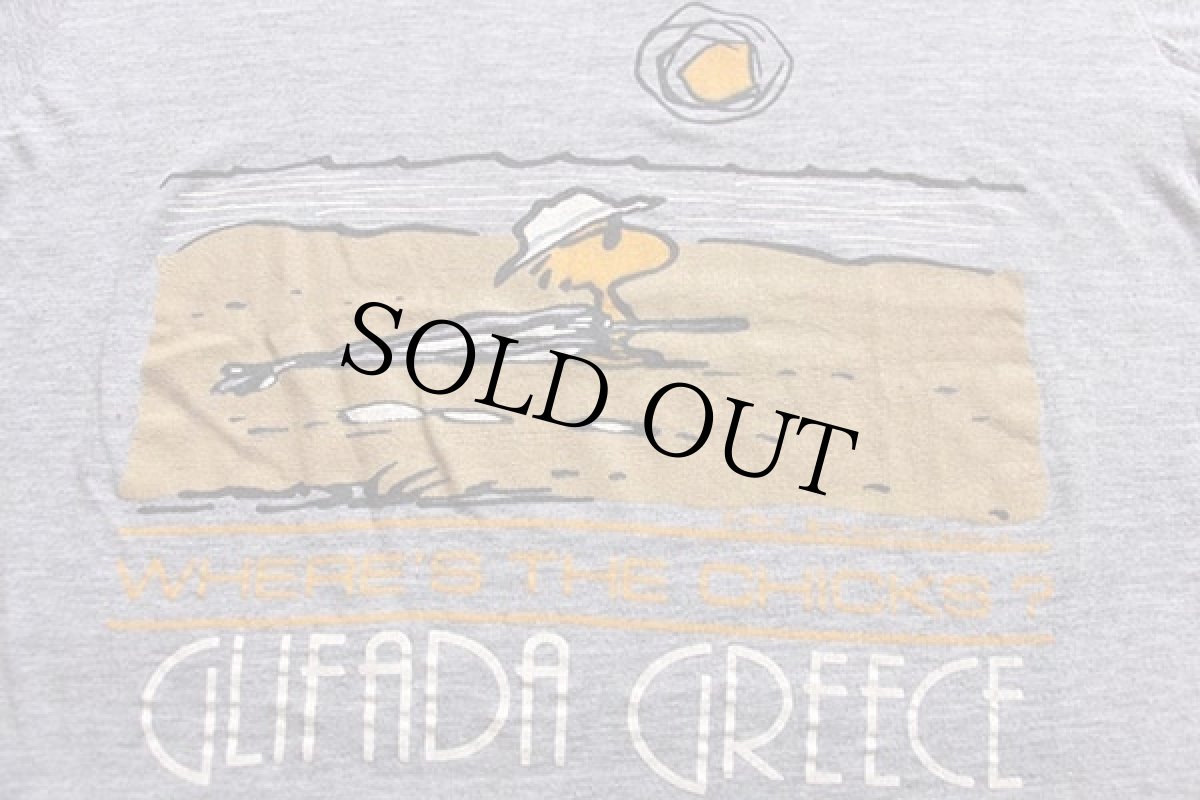 画像2: 80s USA製 ARTEX WHERE'S THE CHICKS ウッドストック Tシャツ 杢グレー L★スヌーピー (2)