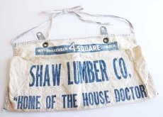 画像1: ビンテージ SHAW LUMBER キャンバス ワークエプロン 生成り (1)