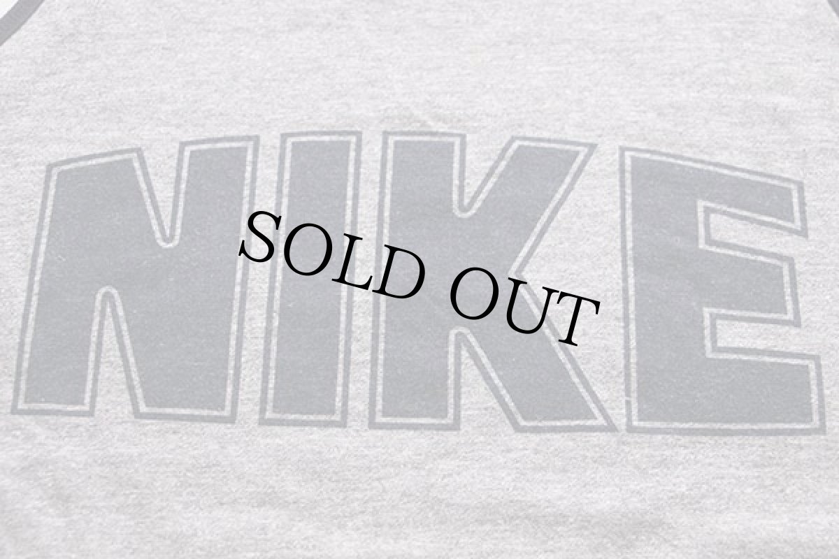 画像3: 80s USA製 NIKEナイキ カマボコ リバーシブル タンクトップ 杢グレー×紺 L (3)