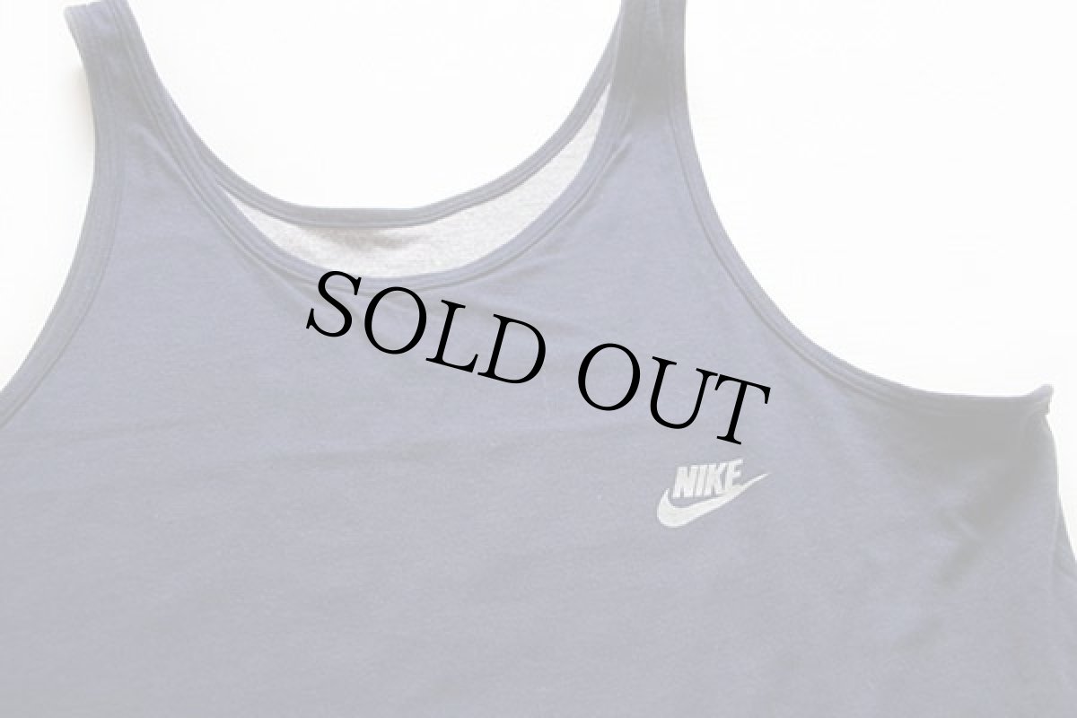 画像5: 80s USA製 NIKEナイキ カマボコ リバーシブル タンクトップ 杢グレー×紺 L (5)