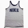 80s USA製 NIKEナイキ カマボコ リバーシブル タンクトップ 杢グレー