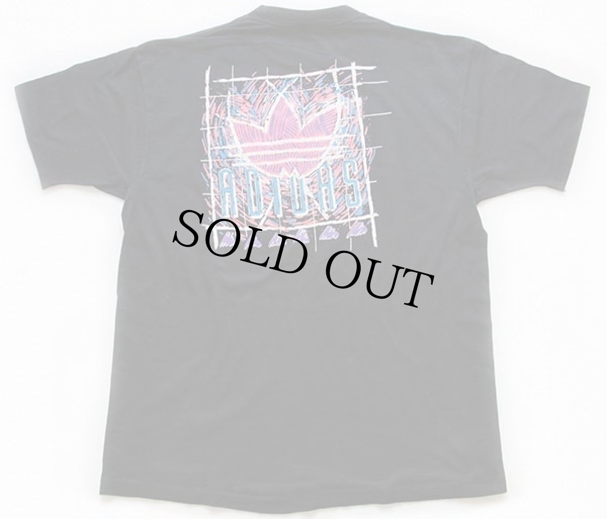 画像3: 80s USA製 adidasアディダス ロゴ 両面プリント コットンTシャツ 黒 L (3)