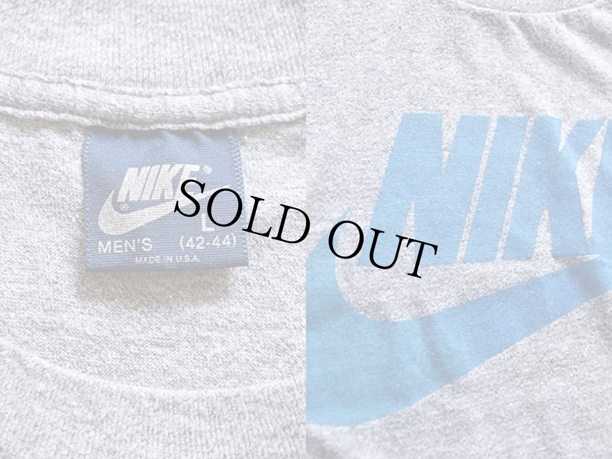 画像3: 80s USA製 NIKEナイキ ロゴ Tシャツ 杢グレー L (3)