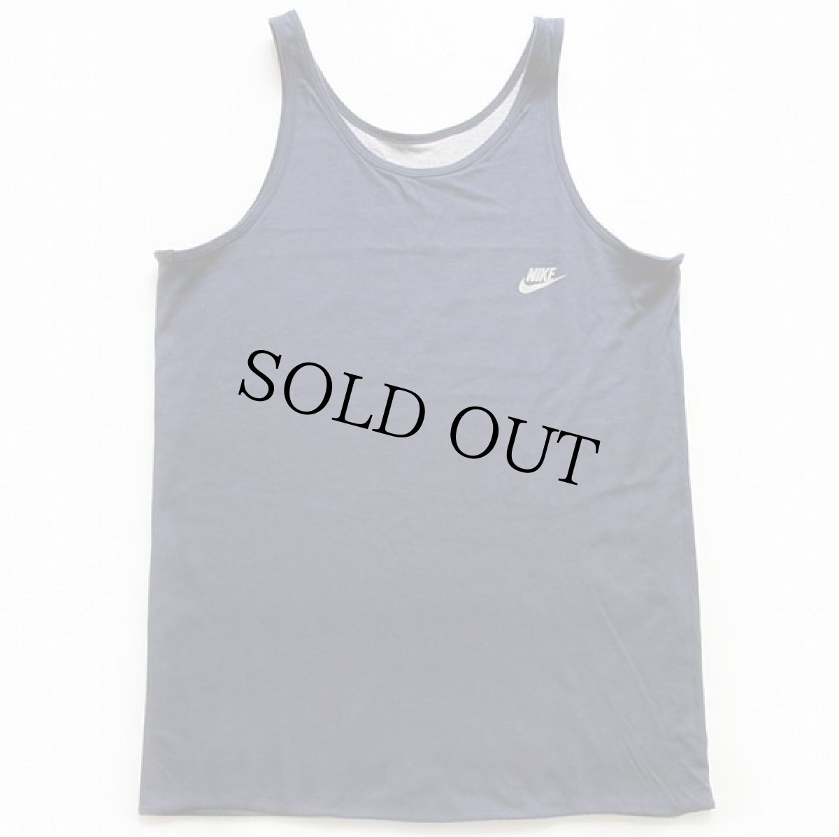 画像4: 80s USA製 NIKEナイキ カマボコ リバーシブル タンクトップ 杢グレー×紺 L (4)